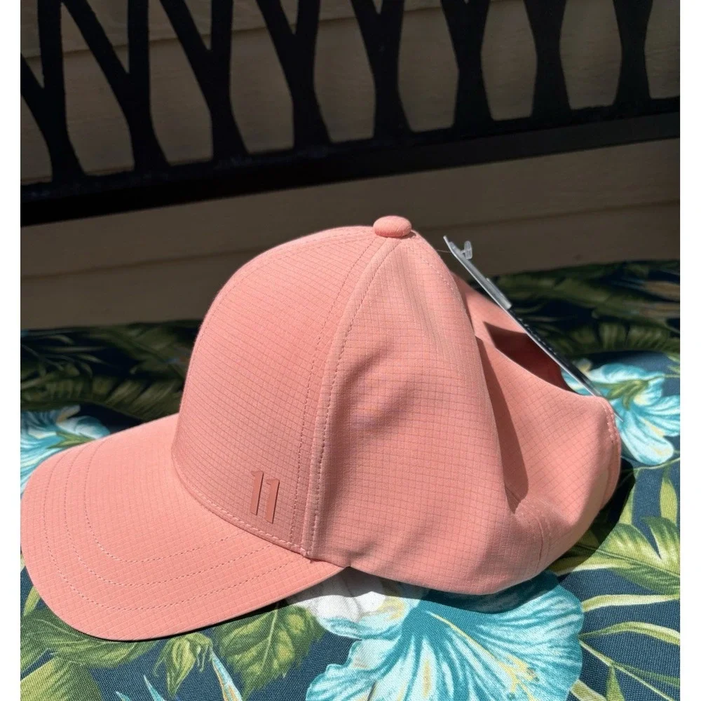 Walter Hagen 11 Performance Grid Hat Mens One Size Coral Adjustable Golf Cap NEW
